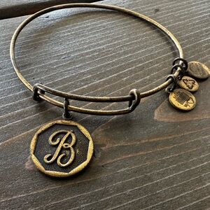 Alex and Ani “B” initial bracelet in gold